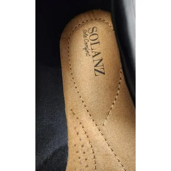 Solanz Sole Comfort Flat Loafer Shoes Color Black Size 8.5W - Picture 9 of 10